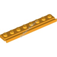 Деталь Лего Пластина 1 х 8 С Дверной Рельсой Цвет Ярко-Светло-Оранжевый