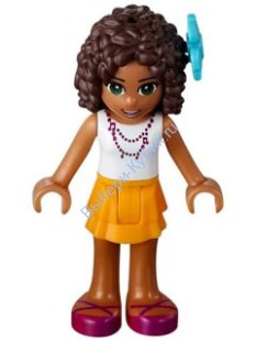 LEGO® FRIENDS Андреа оранжевая юбка и белый топ