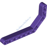 Деталь Лего Техник Бим 1 х 11.5 Изогнутый Два Раза Толстый Цвет Темно-Фиолетовый