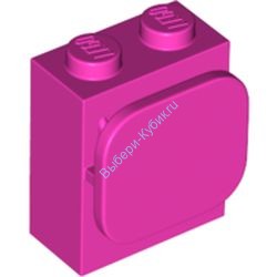 Деталь Лего Кубик Модифицированный 1 х 2 х 1 С Держателем Для Бумаги Цвет Темно-Розовый