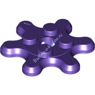 Деталь Лего Пластина Круглая 2 х 2 С 6 Зубьями / Лепестками Цвет Темно-Фиолетовый