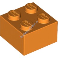 Деталь Лего Кубик 2 х 2 Цвет Оранжевый