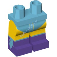 Деталь Лего Бедра И Ноги С Рисунком Цвет Умеренно-Лазурный