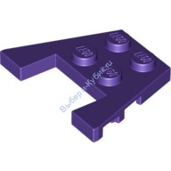 Деталь Лего Пластина Клин 3 х 4 С Зазубринами Цвет Темно-Фиолетовый
