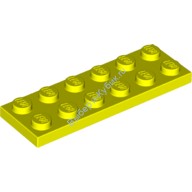 Деталь Лего Пластина 2 х 6 Цвет Неоново-Желтый
