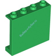 Деталь Лего Панель 1 х 4 х 3 С Боковыми Усилителями - Полые Штырьки Цвет Зеленый