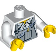Деталь Лего Торс С Рисунком Цвет Белый