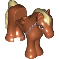Деталь Лего Лошадь С Вырезом 1 x 1 Цвет Темно-Оранжевый
