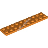 Деталь Лего Пластина 2 х 10 Цвет Оранжевый