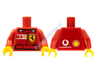 Деталь Лего Торс  Торс гонщика Ferrari