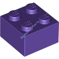 Деталь Лего Кубик 2 х 2 Цвет Темно-Фиолетовый