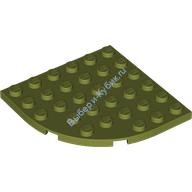 Деталь Лего Пластина Круглая Угол 6 х 6 Цвет Оливковый Зеленый
