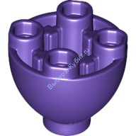 Деталь Лего Кубик Круглый 2 х 2 Низ Купола С Штырьками Цвет Темно-Фиолетовый