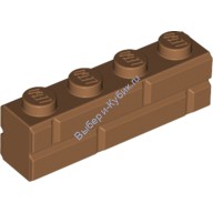 Деталь Лего Кубик Модифицированный 1 х 4 С Кирпичным Профилем Цвет Карамельный