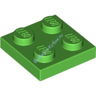 Деталь Лего Пластина 2 х 2 Цвет Ярко-Зеленый