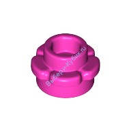 Деталь Лего Пластина Круглая 1 х 1 С Лепестками (5 Лепестков) Цвет Темно-Розовый
