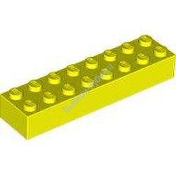 Деталь Лего Кубик 2 х 8 Цвет Неоново-Желтый