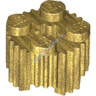 Деталь Лего Кубик Круглый 2 х 2 С Решеткой И Отверстием Под Ось Цвет Перламутрово-Золотой