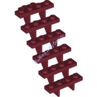 Деталь Лего Лестница 7 х 4 х 6 Прямая Открытая Цвет Темно-Красный