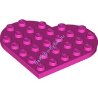 Деталь Лего Пластина Круглая 6 х 6 Сердце Цвет Темно-Розовый