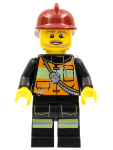 Минифигурка Лего - Пожарный cty0369