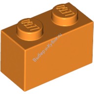 Деталь Лего Кубик 1 х 2 Цвет Оранжевый