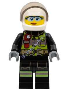 Минифигурка Лего Сити Пожарный Девушка