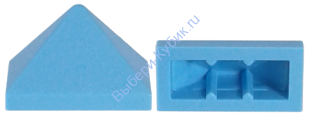 Деталь Лего Скос 45 2 х 1 Тройной - Цвет Голубой