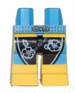 Деталь Лего Бедра И Ноги С Рисунком Цвет Голубой