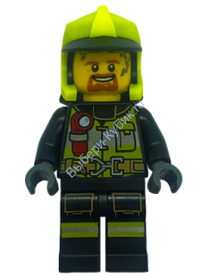 Минифигурка Лего Сити Пожарный - Мужчина