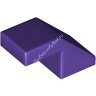 Деталь Лего Скос 45 2 х 1 С Вырезом Без Штырька Цвет Темно-Фиолетовый