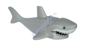 Лего Акула Большая Цвет Светло-Серый 	62605pb04c01