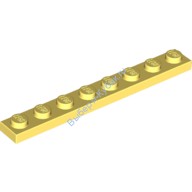 Деталь Лего Пластина 1 х 8 Цвет Ярко-Светло-Желтый