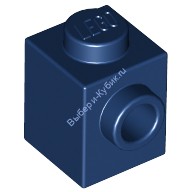 Деталь Лего Кубик Модифицированный 1 х 1 С Штырьком На 1 Стороне Цвет Темно-Синий