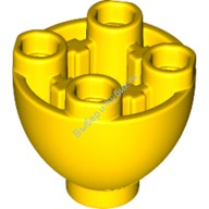 Деталь Лего Кубик Круглый 2 х 2 Низ Купола С Штырьками Цвет Желтый