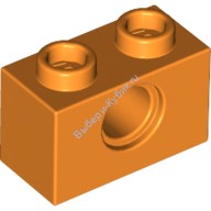 Деталь Лего Техник Кубик 1 х 2 С Отверстием Цвет Оранжевый