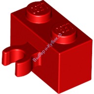 Деталь Лего Кубик Модифицированный 1 х 2 С Вертикальной Защелкой Цвет Красный