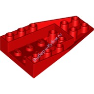 Деталь Лего Клин 6 х 4 Тройной Обратный С Коннекторами Между Штырьков Цвет Красный
