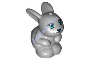 Деталь Лего Заяц / Кролик Цвет Светло-Серый