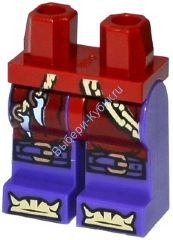 Деталь Лего Ноги С Рисунком Цвет  Темно-фиолетовые