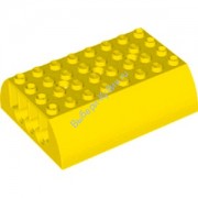 Деталь Лего Скос изогнутый 6 х 8 х 2 Дважды Цвет Желтый