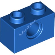 Деталь Лего Техник Кубик 1 х 2 С Отверстием Цвет Синий