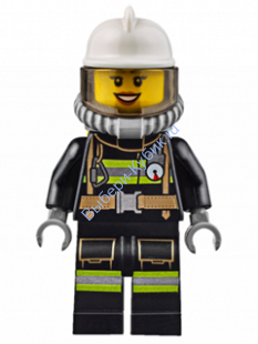 Минифигурка Лего Сити - Женщина Пожарный cty0629 