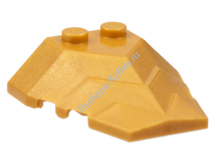 Деталь Лего Клин 4 x 4 С Угловым Ступенчатым Верхом Цвет Перламутрово-Золотой