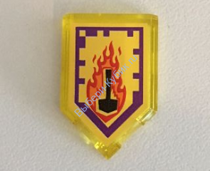 Деталь Лего  Плитка  С Рисунком Обломки пламени Цвет Прозрачно-Желтый    