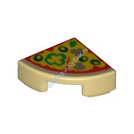 Деталь Лего Плитка Круглая 1 х 1 Четверть Кусок Пиццы Цвет Песочный