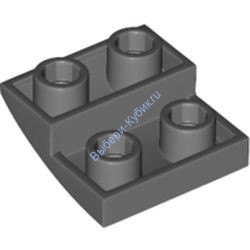 Деталь Лего Кубик Закругленный 2 х 2 Перевернутый Цвет Темно-Серый