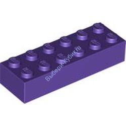 Деталь Лего Кубик 2 х 6 Цвет Темно-Фиолетовый