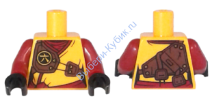 Деталь Лего  Торс Цвет Темно- Красный njo300