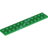 Деталь Лего Пластина 2 х 12 Цвет Зеленый